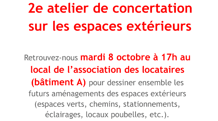 CONCERTATION EN VUE DU RÉAMÉNAGEMENT DES ESPACES EXTÉRIEURS DES COMTES