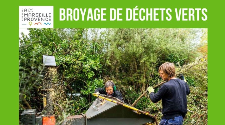 Opération broyage de dechets verts