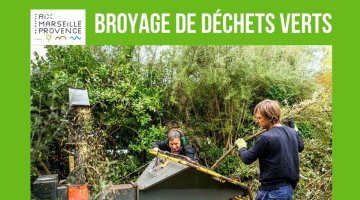 Opération broyage de dechets verts