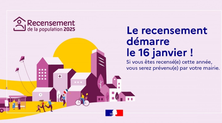 Recensement de la population : du 16/01 au 22/02/2025